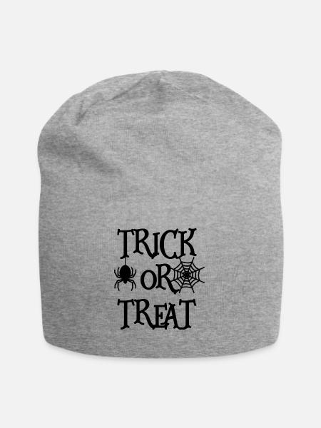 Halloween - Jersey-Beanie - Grau meliert