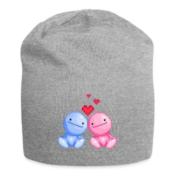 Nohohon in love with Valentine's Day - Jersey Beanie - heather grey - Front