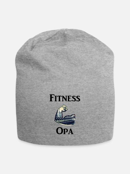 Fitness Opa - Jersey-Beanie - Grau meliert