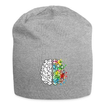 T-shirt cerveau comique art mathématique - Bonnet en jersey - gris chiné - Devant