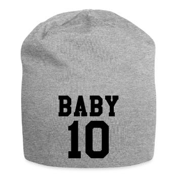 Baby 10 - Jersey-Beanie - Grau meliert - Vorne