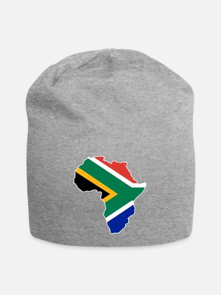 Südafrika - Jersey-Beanie - Grau meliert