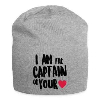 i am the captain of your heart - Bonnet en jersey - gris chiné - Devant