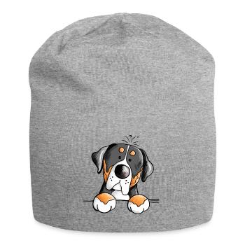 Funny Greater Swiss Mountain Dog - Jersey Beanie - heather grey - Front