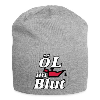 Auto Tuning Schrauber Kult Shirt, Öl im Blut (25) - Jersey-Beanie - Grau meliert - Vorne