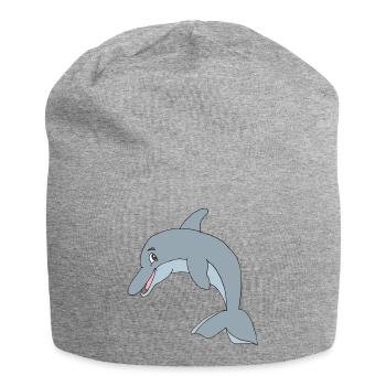 delphin - Jersey-Beanie - Grau meliert - Vorne