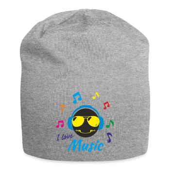 J'aime la musique - Bonnet en jersey - gris chiné - Devant