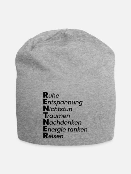 Rentner - Jersey-Beanie - Grau meliert