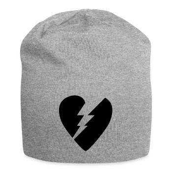 Cœur Noir Brisé logo - Bonnet en jersey - gris chiné - Devant