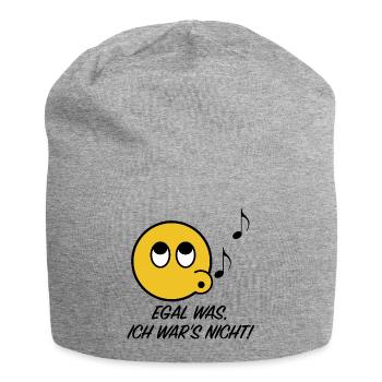 Egal was, ich war s nicht | lustige Sprüche lachen - Jersey-Beanie - Grau meliert - Vorne