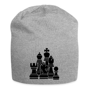 chess pieces - Jersey Beanie - heather grey - Front
