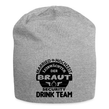 Security Leibwächter der Braut Hochzeit Married - Jersey-Beanie - Grau meliert - Vorne