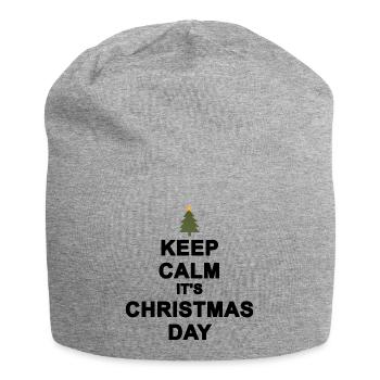 Keep calm Christmas - Jersey Beanie - heather grey - Front
