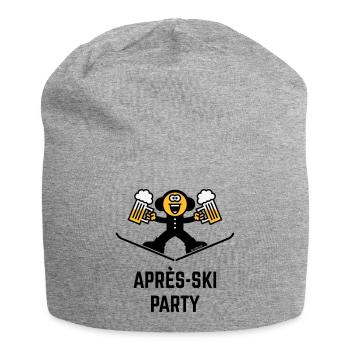 Après-ski (Bière / Dessin animé / 3C) - Bonnet en jersey - gris chiné - Devant