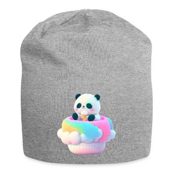 Panda coton candy barbe a papa anime kawaii Japon - Bonnet en jersey - gris chiné - Devant