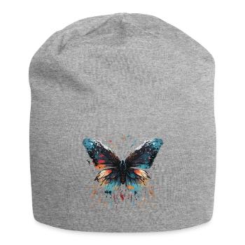 Beauté épanouie du papillon - Bonnet en jersey - gris chiné - Devant