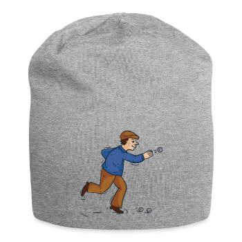 Boules boules boules pour boule pétanque boule - Bonnet en jersey - gris chiné - Devant