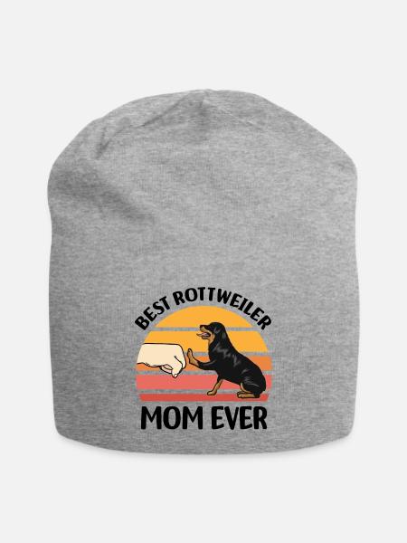 Rottweiler - Jersey-Beanie - Grau meliert