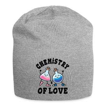 Chimie de l’amour, flacons de verre dans l’amour - Bonnet en jersey - gris chiné - Devant