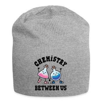 L’alchimie entre nous, des flacons de verre amoureux - Bonnet en jersey - gris chiné - Devant