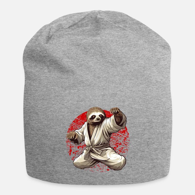 Faultier Judo Karate - Jersey-Beanie - Grau meliert
