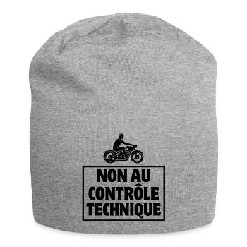 motard, je suis motard, moto - Bonnet en jersey - gris chiné - Devant
