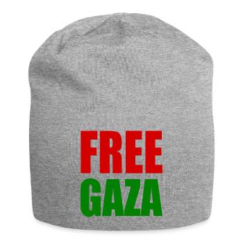 Free gaza - Jersey Beanie - heather grey - Front