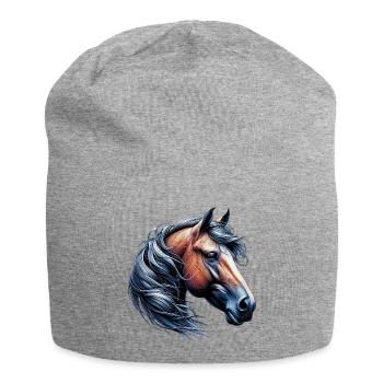 Horse - Jersey Beanie - heather grey - Front