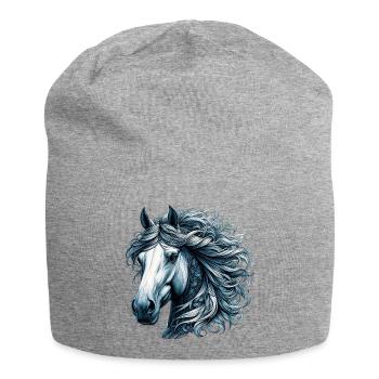 Horse - Jersey Beanie - heather grey - Front