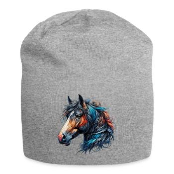 Horse - Jersey Beanie - heather grey - Front