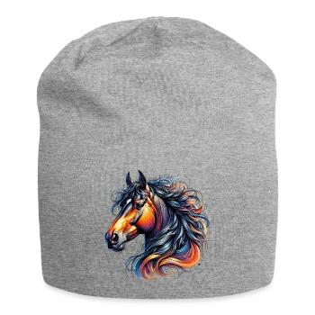 Horse - Jersey Beanie - heather grey - Front