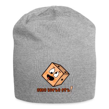 Les dés sont jetés - Émoticône amusante - Bonnet en jersey - gris chiné - Devant