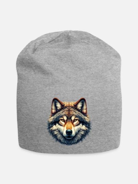 Wolf - Jersey-Beanie - Grau meliert