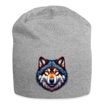 Wolf - Jersey Beanie - heather grey - Front