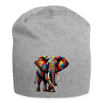 Éléphant - Bonnet en jersey - gris chiné - Devant