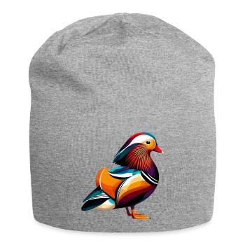 Canard mandarin - Bonnet en jersey - gris chiné - Devant