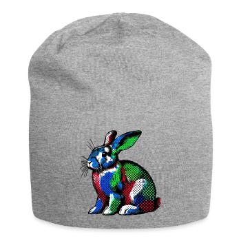 Kaninchen - Jersey-Beanie - Grau meliert - Vorne