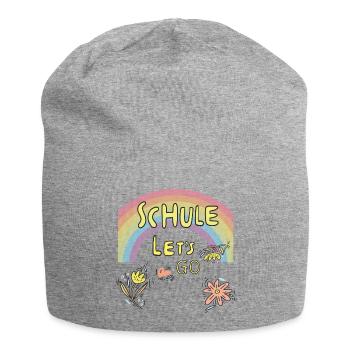 Schule Einschulung - Jersey-Beanie - Grau meliert - Vorne