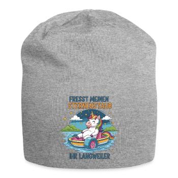 Einhorn Tretbootfahrt - Jersey-Beanie - Grau meliert - Vorne