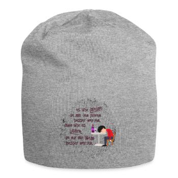 Es gibt Weine die mit den Jahren besser werden - Jersey-Beanie - Grau meliert - Vorne