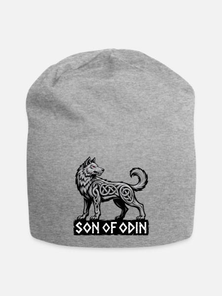 Sohn von Odin Wolf - Jersey-Beanie - Grau meliert