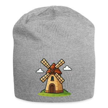 Fairytale windmill - Jersey Beanie - heather grey - Front
