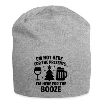 Hier für den Alkohol-Weihnachtswitz - Jersey-Beanie - Grau meliert - Vorne