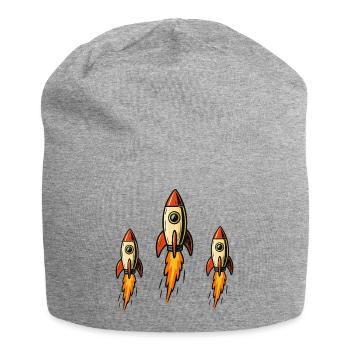 Three missiles - Jersey Beanie - heather grey - Front
