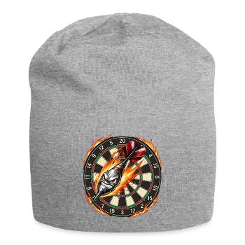 Flammenpfeil trifft Dartboard - Jersey-Beanie - Grau meliert - Vorne