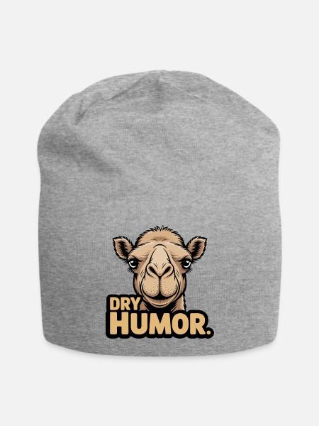 Camel Dry Humor Illustration - Jersey-Beanie - Grau meliert