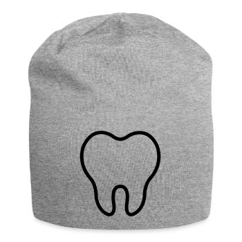 Zahn - Jersey-Beanie - Grau meliert - Vorne
