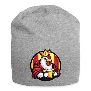 Chicken Beer Funny - Jersey Beanie - heather grey - Front