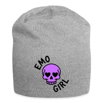 Emo Girl - Jersey-Beanie - Grau meliert - Vorne