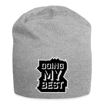 Doing My Best Funny Honest Motivational Saying - Jersey Beanie - heather grey - Front